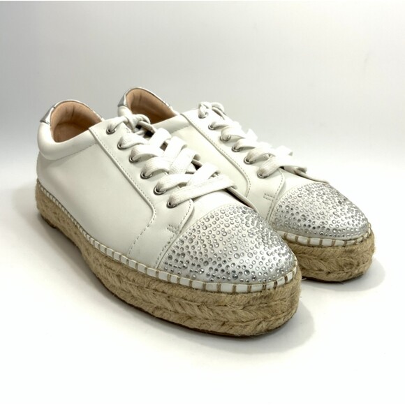 INC International Concepts  White Eliza Sneakers Espadrille Platform 10 - Picture 12 of 12